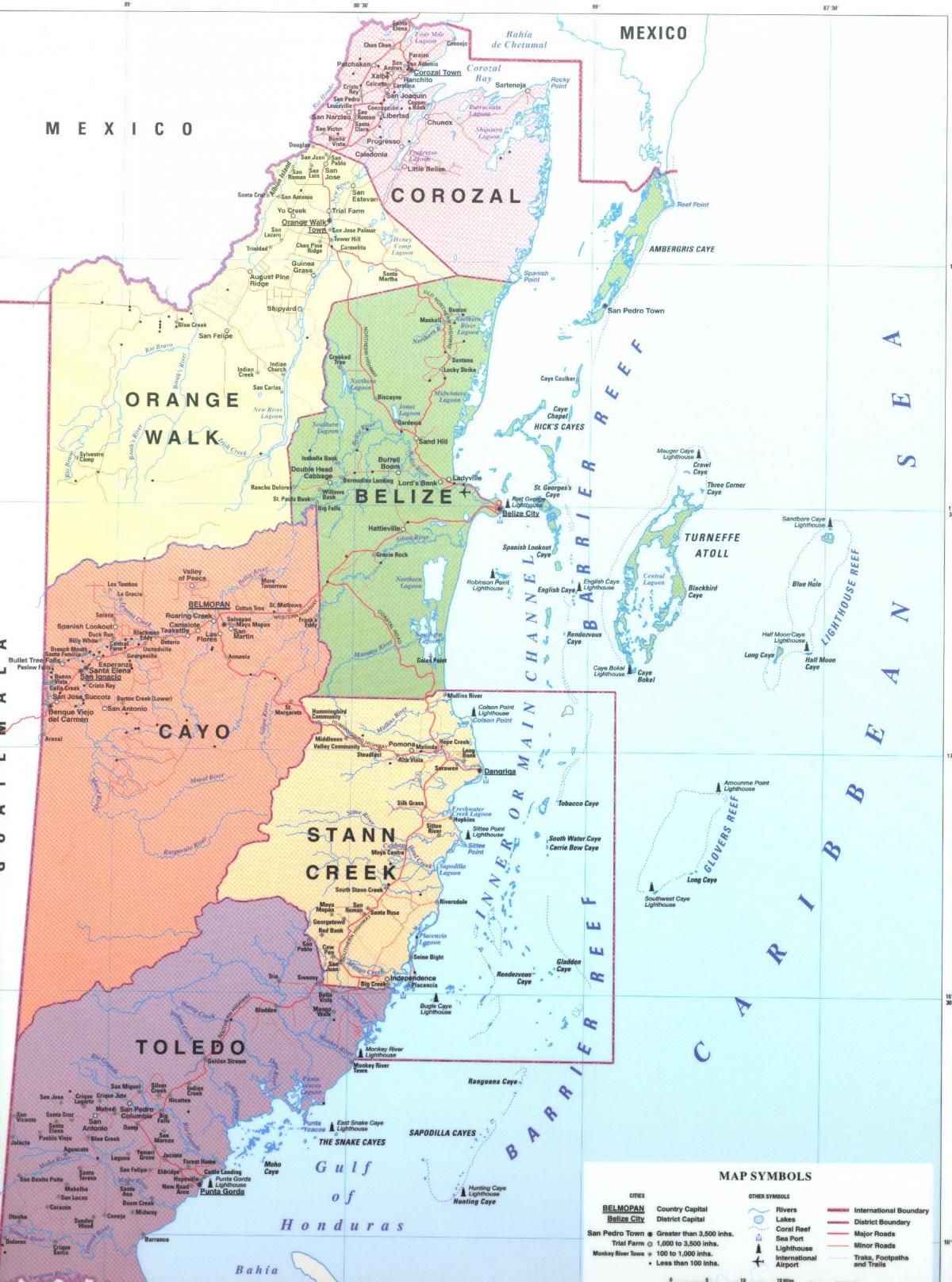 Բելգիա Բելիզ-Սիթի քարտեզի վրա