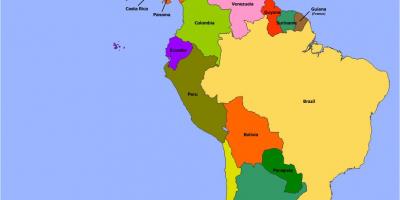 Քարտեզ Բելգիա Հարավային Ամերիկա